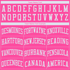 Custom Pink White Round Neck Basketball Jersey - Fcustom