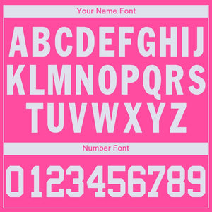 Custom Pink White V-Neck Basketball Jersey - Fcustom