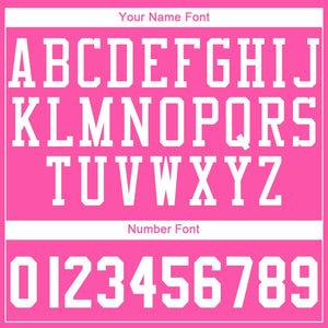 Custom Pink White Round Neck Suit Basketball Jersey - Fcustom