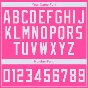 Custom Pink White V-Neck Basketball Jersey - Fcustom