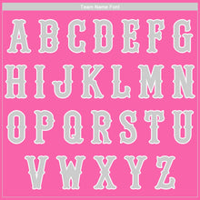 Load image into Gallery viewer, Custom Pink Gray-White Authentic Baseball Jersey
