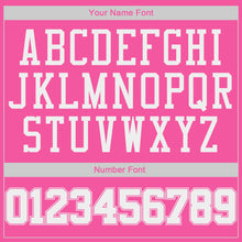 Load image into Gallery viewer, Custom Pink White-Black Authentic Throwback Basketball Jersey
