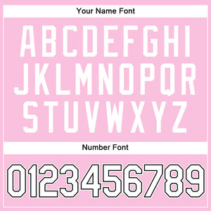 Custom Light Pink White-Black Authentic Throwback Basketball Jersey