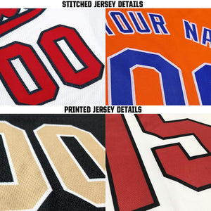Custom White Black-Gold Baseball Jersey