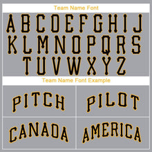 Load image into Gallery viewer, Custom Gray Black-Gold Baseball Jersey
