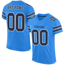 Load image into Gallery viewer, Custom Powder Blue Navy-White Mesh Authentic Football Jersey - Fcustom
