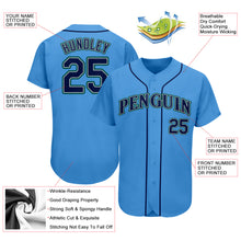 Load image into Gallery viewer, Custom Powder Blue Navy-Teal Authentic Baseball Jersey

