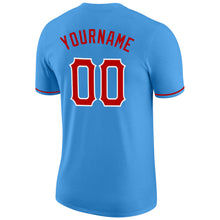 Load image into Gallery viewer, Custom Powder Blue Red-White Performance T-Shirt

