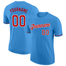Load image into Gallery viewer, Custom Powder Blue Red-White Performance T-Shirt

