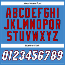 Load image into Gallery viewer, Custom Powder Blue White-Red Authentic Baseball Jersey
