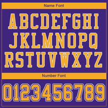 Load image into Gallery viewer, Custom Purple Gold-White Mesh Authentic Football Jersey - Fcustom
