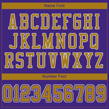 Load image into Gallery viewer, Custom Purple Old Gold-White Mesh Authentic Football Jersey - Fcustom
