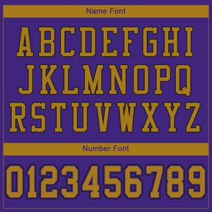 Custom Purple Old Gold-Black Mesh Authentic Football Jersey - Fcustom