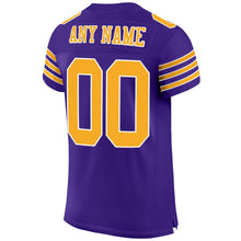 Load image into Gallery viewer, Custom Purple Gold-White Mesh Authentic Football Jersey - Fcustom
