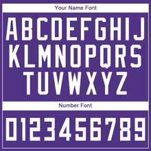 Load image into Gallery viewer, Custom Purple White Round Neck Suit Basketball Jersey - Fcustom
