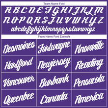 Load image into Gallery viewer, Custom Purple White Round Neck Suit Basketball Jersey - Fcustom
