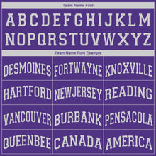 Load image into Gallery viewer, Custom Purple White V-Neck Basketball Jersey - Fcustom
