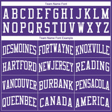 Load image into Gallery viewer, Custom Purple White Round Neck Basketball Jersey - Fcustom
