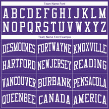 Load image into Gallery viewer, Custom Purple White Round Neck Basketball Jersey - Fcustom
