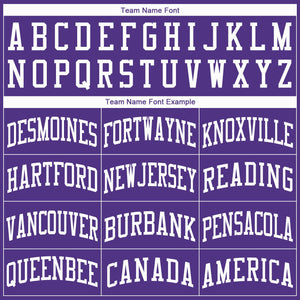Custom Purple White Round Neck Basketball Jersey - Fcustom