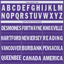 Load image into Gallery viewer, Custom Purple White V-Neck Basketball Jersey - Fcustom
