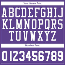 Load image into Gallery viewer, Custom Purple White Round Neck Suit Basketball Jersey - Fcustom
