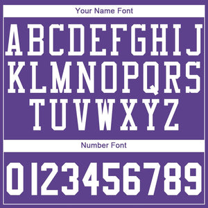 Custom Purple White Round Neck Suit Basketball Jersey - Fcustom