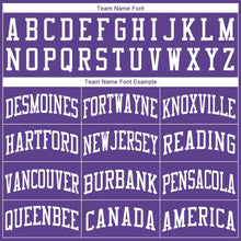 Load image into Gallery viewer, Custom Purple White Round Neck Suit Basketball Jersey - Fcustom

