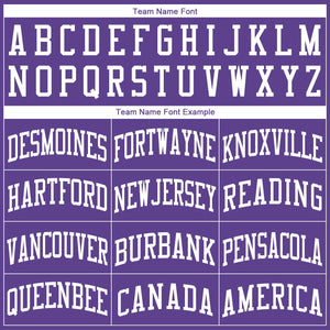Custom Purple White Round Neck Suit Basketball Jersey - Fcustom