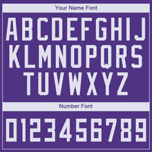 Load image into Gallery viewer, Custom Purple White V-Neck Basketball Jersey - Fcustom
