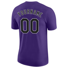 Load image into Gallery viewer, Custom Purple Black-Gray Performance T-Shirt
