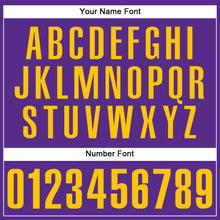 Load image into Gallery viewer, Custom Purple Gold Authentic Baseball Jersey
