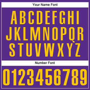 Custom Purple Gold Authentic Baseball Jersey