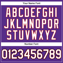 Load image into Gallery viewer, Custom Purple Black Pinstripe White-Red Authentic Baseball Jersey
