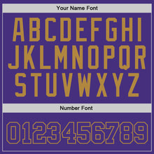 Load image into Gallery viewer, Custom Stitched Purple Purple-Old Gold Sports Pullover Sweatshirt Hoodie
