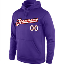 Load image into Gallery viewer, Custom Stitched Purple White-Red Sports Pullover Sweatshirt Hoodie
