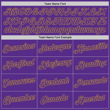 Load image into Gallery viewer, Custom Purple Purple-Old Gold Performance T-Shirt
