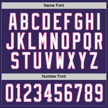Load image into Gallery viewer, Custom Purple White-Pink Hockey Jersey
