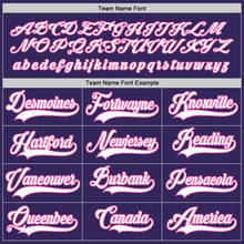 Load image into Gallery viewer, Custom Purple White-Pink Hockey Jersey
