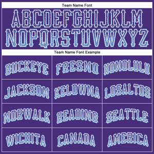 Custom Purple Light Blue-White Authentic Drift Fashion Baseball Jersey