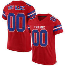 Load image into Gallery viewer, Custom Red Royal-White Mesh Authentic Football Jersey - Fcustom
