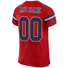 Load image into Gallery viewer, Custom Red Navy-White Mesh Authentic Football Jersey - Fcustom
