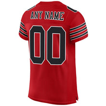 Load image into Gallery viewer, Custom Red Black-White Mesh Authentic Football Jersey - Fcustom
