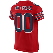 Load image into Gallery viewer, Custom Red Navy-White Mesh Authentic Football Jersey - Fcustom
