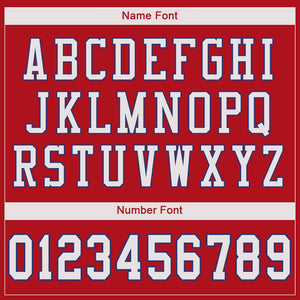 Custom Red White-Royal Mesh Authentic Football Jersey - Fcustom