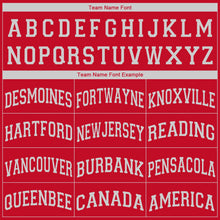 Load image into Gallery viewer, Custom Red White V-Neck Basketball Jersey - Fcustom
