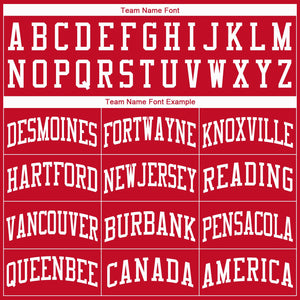 Custom Red White Round Neck Basketball Jersey - Fcustom