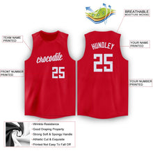 Load image into Gallery viewer, Custom Red White Round Neck Basketball Jersey - Fcustom
