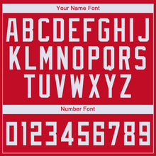 Load image into Gallery viewer, Custom Red White Round Neck Basketball Jersey - Fcustom
