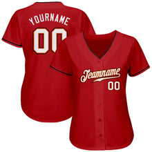 Load image into Gallery viewer, Custom Red White-Orange Authentic Baseball Jersey
